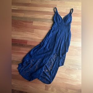 Laundry by Shelli Segal Navy High Low Lace Dress. Size 4